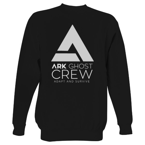 Mikina bez kapuce Unisex s potiskem ARK Ghost crew bez kapuce